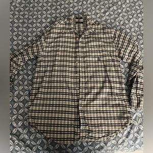 Nautica Navy and White Flannel Mens Size Large